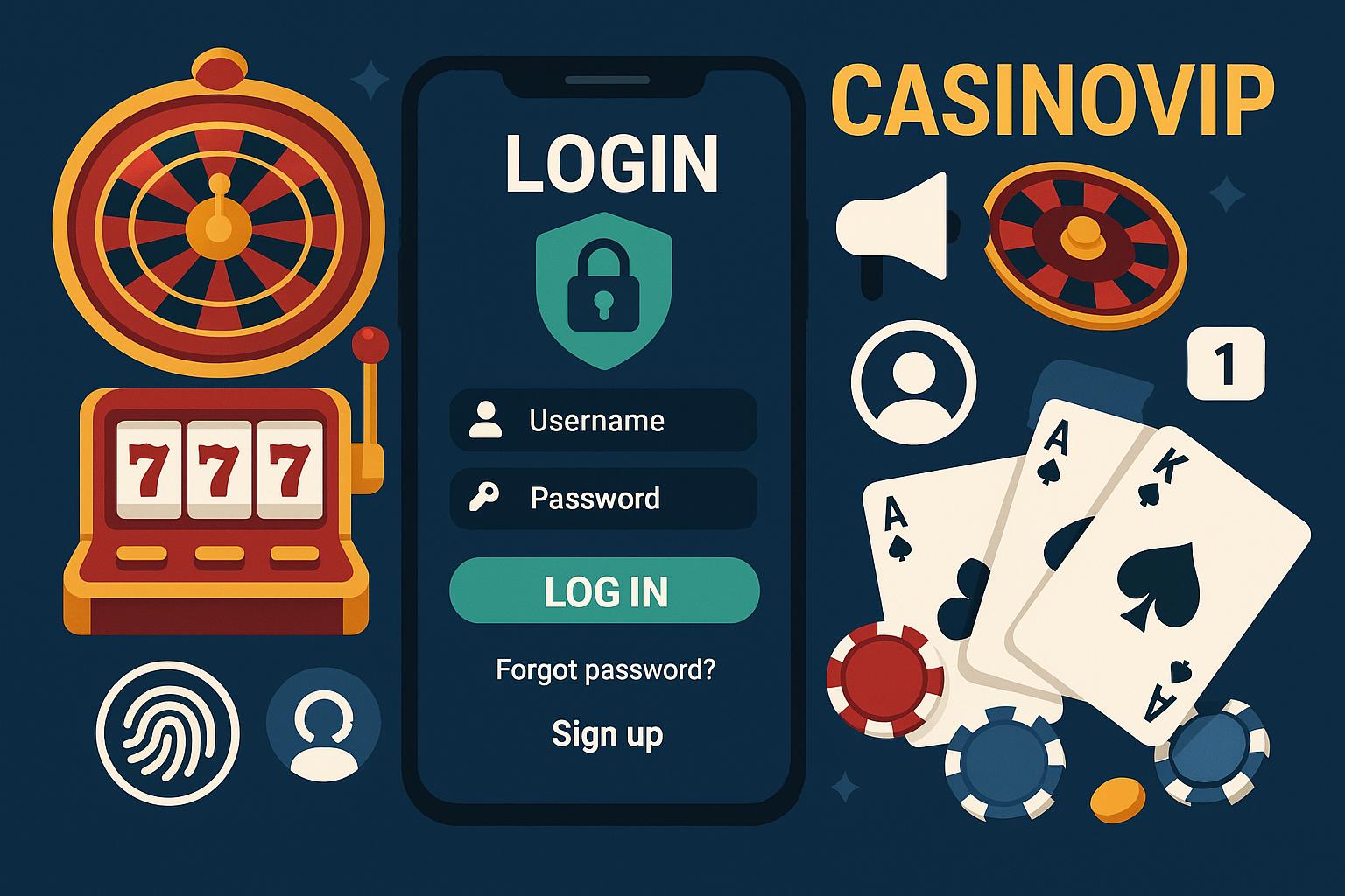 Criar uma nova Conta no plataforma CASINOVIP